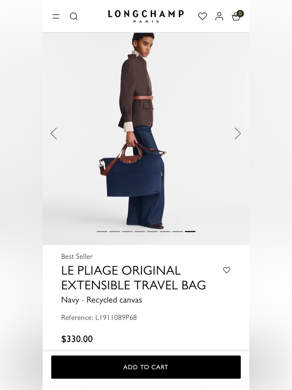 LE PLIAGE ORIGINAL EXTENSIBLE TRAVEL BAG —-PURPLE